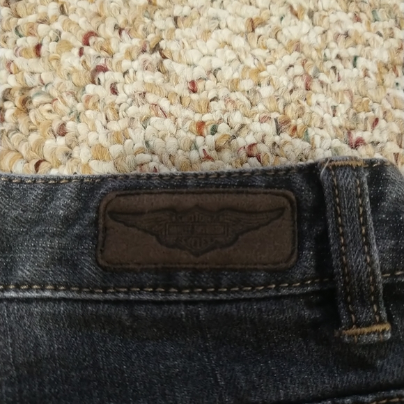 Size 8 Harley Davidson Contoured Boot Cut Stretch Black Jeans 99024-08VW Women's - Picture 3 of 16